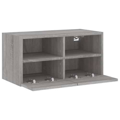 Zidni TV ormarić boja hrasta 60x30x30 cm od konstruiranog drva - Sivi hrast sonoma 1 60 cm Cijena
