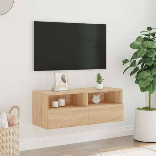 Zidni TV ormarić boja hrasta 80 x 30 x 30 cm konstruirano drvo - sonoma hrast 1 80 cm Cijena