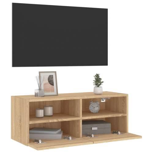 Zidni TV ormarić boja hrasta 80 x 30 x 30 cm konstruirano drvo - sonoma hrast 1 80 cm Cijena