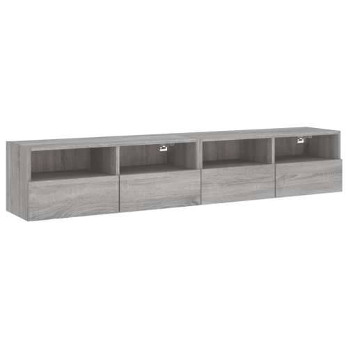 Zidni TV ormarići 2 kom siva boja hrasta 80 x 30 x 30 cm drveni - Sivi hrast sonoma 2 80 cm Cijena