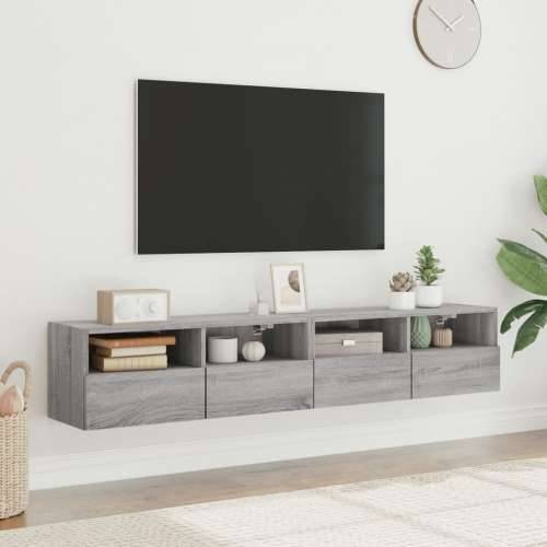 Zidni TV ormarići 2 kom siva boja hrasta 80 x 30 x 30 cm drveni - Sivi hrast sonoma 2 80 cm Cijena