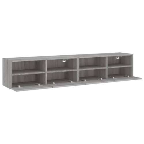 Zidni TV ormarići 2 kom siva boja hrasta 80 x 30 x 30 cm drveni - Sivi hrast sonoma 2 80 cm Cijena