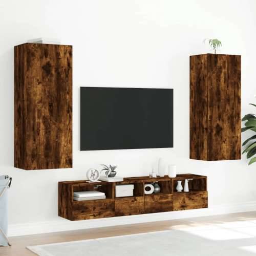 Zidni TV ormarić boja hrasta 40,5x30x102 cm konstruirano drvo - Dimljeni hrast 1 102 cm Cijena