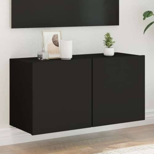 Zidni TV ormarić crni 80x30x41 cm - Crna 1 80 cm Cijena
