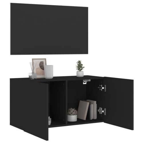 Zidni TV ormarić crni 80x30x41 cm - Crna 1 80 cm Cijena