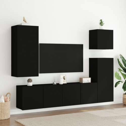 Zidni TV ormarić crni 80x30x41 cm - Crna 1 80 cm Cijena