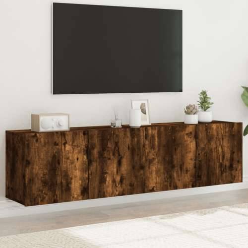 Zidni TV ormarići 2 kom boja dimljenog hrasta 80x30x41 cm - Dimljeni hrast 2 80 cm Cijena