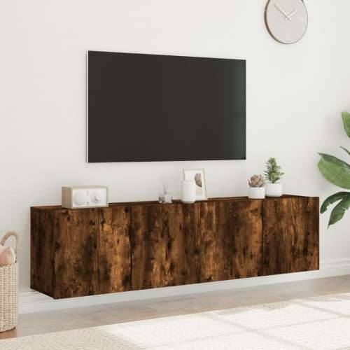 Zidni TV ormarići 2 kom boja dimljenog hrasta 80x30x41 cm - Dimljeni hrast 2 80 cm Cijena