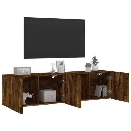 Zidni TV ormarići 2 kom boja dimljenog hrasta 80x30x41 cm - Dimljeni hrast 2 80 cm Cijena