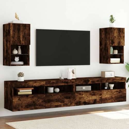 TV ormarići s LED svjetlima 2 kom boja hrasta 30,5x30x60 cm - Dimljeni hrast 2 60 cm 30.5 cm Cijena