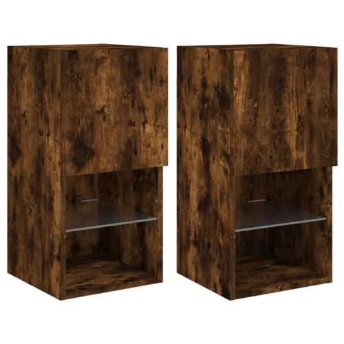 TV ormarići s LED svjetlima 2 kom boja hrasta 30,5x30x60 cm - Dimljeni hrast 2 60 cm 30.5 cm Cijena