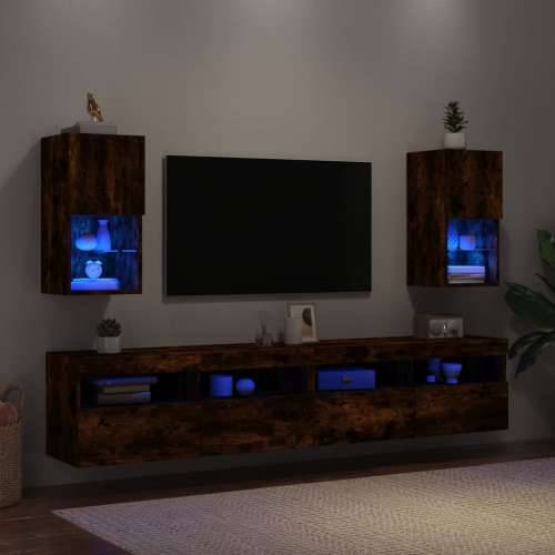 TV ormarići s LED svjetlima 2 kom boja hrasta 30,5x30x60 cm - Dimljeni hrast 2 60 cm 30.5 cm Cijena