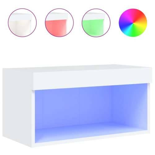 TV ormarić s LED svjetlima bijeli 60 x 30 x 30 cm - Bijela 1 60 cm Cijena