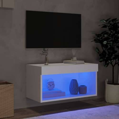 TV ormarić s LED svjetlima bijeli 60 x 30 x 30 cm - Bijela 1 60 cm Cijena