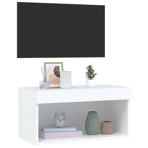 TV ormarić s LED svjetlima bijeli 60 x 30 x 30 cm - Bijela 1 60 cm Cijena