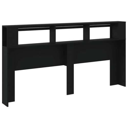 LED uzglavlje crno 200x18,5x103,5 cm konstruirano drvo - Crna 200 x 103.5 cm 1 Cijena