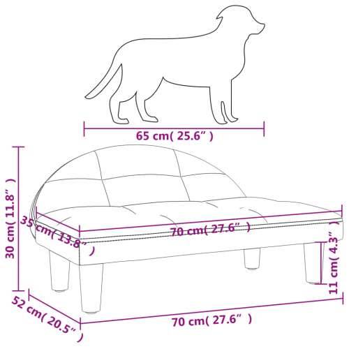Krevet za pse svjetlosivi 70x52x30 cm od tkanine Cijena