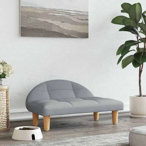 Krevet za pse svjetlosivi 70x52x30 cm od tkanine Svjetlosiva tkanina Cijena