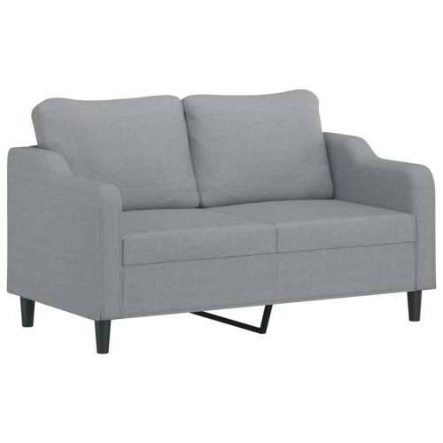 Dvosjed s ukrasnim jastucima svjetlosivi 140 cm od tkanine - Svjetlosiva 140 cm Cijena