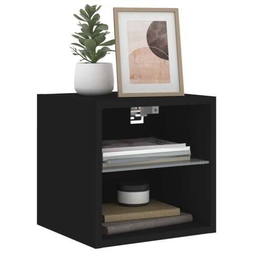 Zidni TV ormarić s LED svjetlima crni 30 x 28,5 x 30 cm - Crna 1 30 cm Cijena