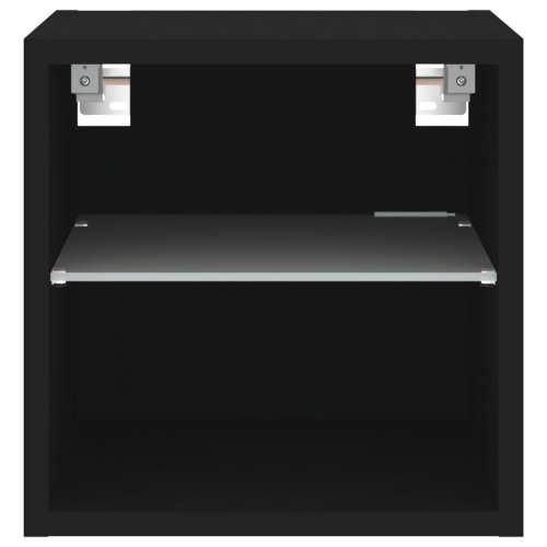 Zidni TV ormarić s LED svjetlima crni 30 x 28,5 x 30 cm - Crna 1 30 cm Cijena