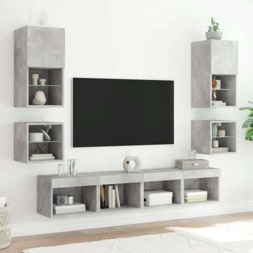 Zidni TV ormarići LED 2 kom boja betona 30 x 28,5 x 30 cm - Beton siva 2 30 cm Cijena
