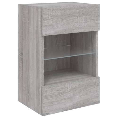 Zidni TV ormarić s LED svjetlima siva boja hrasta 40x30x60,5 cm - Sivi hrast sonoma 1 40 cm Cijena