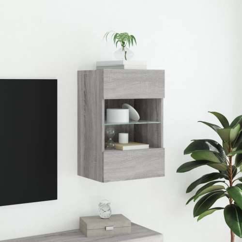 Zidni TV ormarić s LED svjetlima siva boja hrasta 40x30x60,5 cm - Sivi hrast sonoma 1 40 cm Cijena