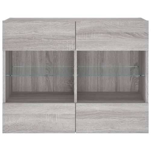Zidni TV ormarić s LED svjetlima boja hrasta 78,5x30x60,5 cm - Sivi hrast sonoma 1 78.5 cm Cijena