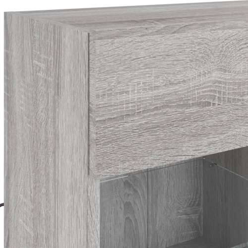 Zidni TV ormarić s LED svjetlima boja hrasta 78,5x30x60,5 cm - Sivi hrast sonoma 1 78.5 cm Cijena