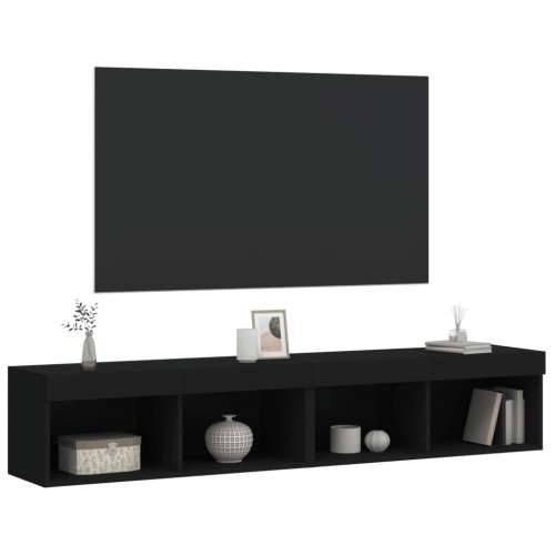 TV ormarići s LED svjetlima 2 kom crni 80x30x30 cm - Crna 2 80 cm Cijena