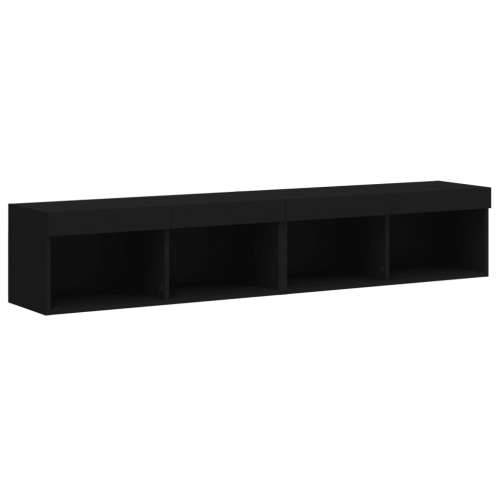 TV ormarići s LED svjetlima 2 kom crni 80x30x30 cm - Crna 2 80 cm Cijena