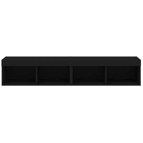 TV ormarići s LED svjetlima 2 kom crni 80x30x30 cm - Crna 2 80 cm Cijena