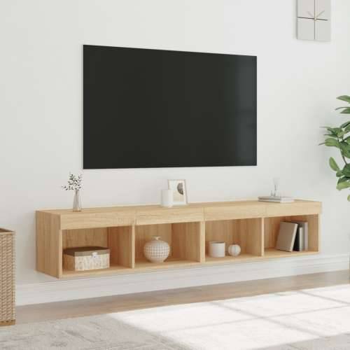 TV ormarići s LED svjetlima 2 kom boja hrasta 80x30x30 cm - sonoma hrast 2 80 cm Cijena