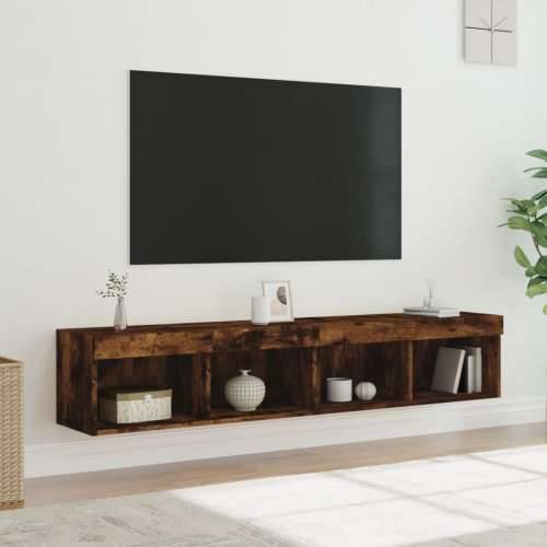 TV ormarići s LED svjetlima 2 kom boja hrasta 80x30x30 cm - Dimljeni hrast 2 80 cm Cijena
