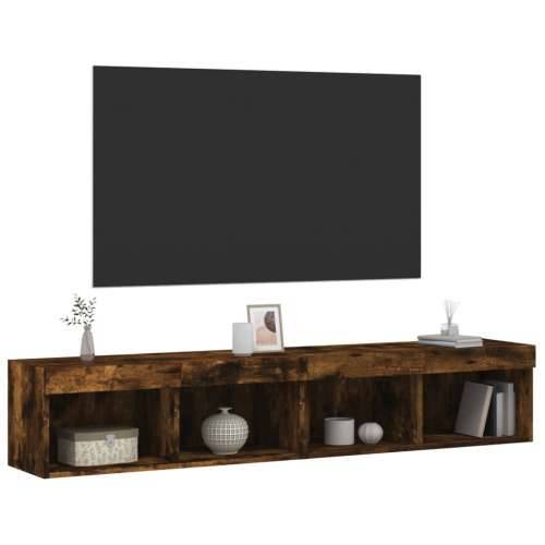 TV ormarići s LED svjetlima 2 kom boja hrasta 80x30x30 cm - Dimljeni hrast 2 80 cm Cijena