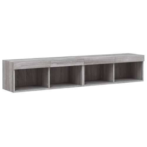 TV ormarići s LED svjetlima 2 kom boja hrasta 80x30x30 cm - Sivi hrast sonoma 2 80 cm Cijena