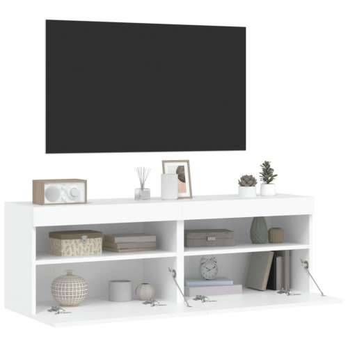 Zidni TV ormarići s LED svjetlima 2 kom bijeli 60x30x40 cm Cijena