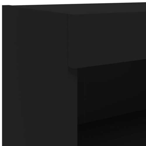 Zidni TV ormarići s LED svjetlima 2 kom crni 60x30x40 cm Cijena