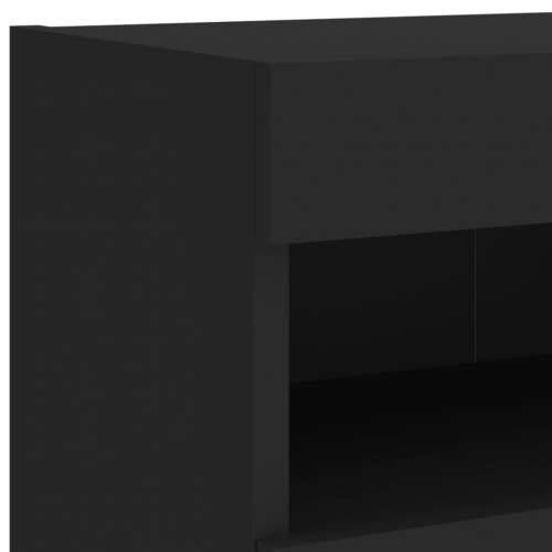 Zidni TV ormarići s LED svjetlima 2 kom crni 80x30x40 cm Cijena