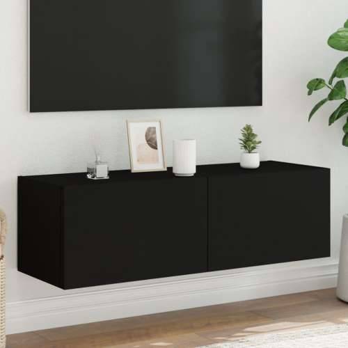 Zidni TV ormarić s LED svjetlima crni 100 x 35 x 31 cm - Crna 100 x 35 x 31 cm 1 Cijena