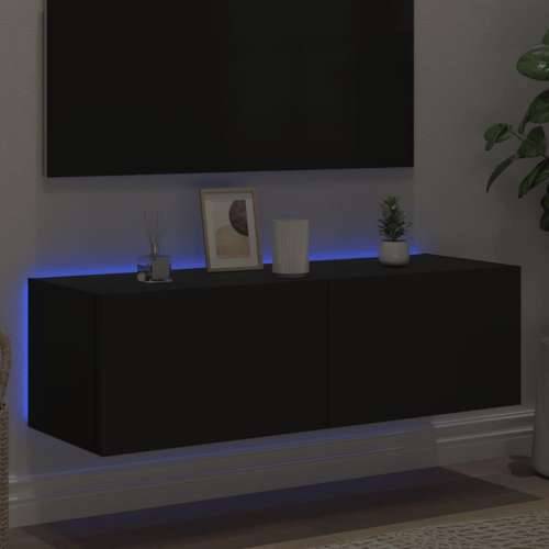 Zidni TV ormarić s LED svjetlima crni 100 x 35 x 31 cm - Crna 100 x 35 x 31 cm 1 Cijena