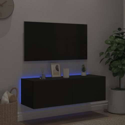 Zidni TV ormarić s LED svjetlima crni 100 x 35 x 31 cm - Crna 100 x 35 x 31 cm 1 Cijena