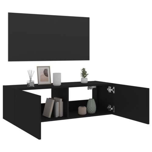 Zidni TV ormarić s LED svjetlima crni 100 x 35 x 31 cm - Crna 100 x 35 x 31 cm 1 Cijena
