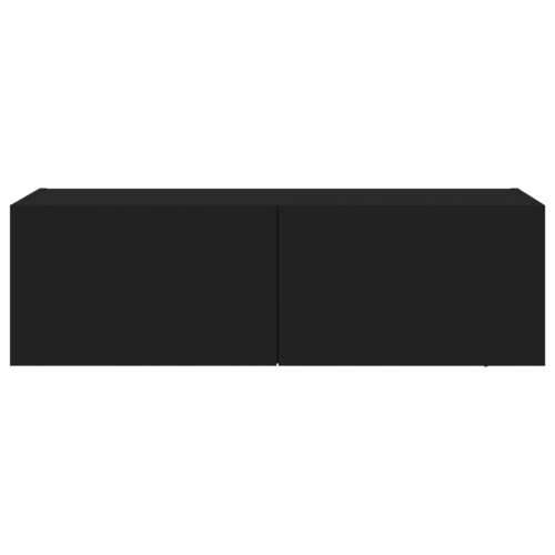 Zidni TV ormarić s LED svjetlima crni 100 x 35 x 31 cm - Crna 100 x 35 x 31 cm 1 Cijena
