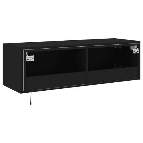 Zidni TV ormarić s LED svjetlima crni 100 x 35 x 31 cm - Crna 100 x 35 x 31 cm 1 Cijena