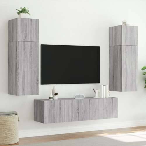 Zidni TV ormarići LED 2 kom siva boja hrasta 60x35x41 cm - Sivi hrast sonoma 60 x 35 x 41 cm 2 Cijena