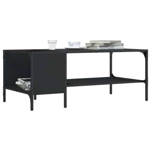 Stolić za kavu sa stalkom crni 100x51x40 cm konstruirano drvo - Crna 1 Cijena