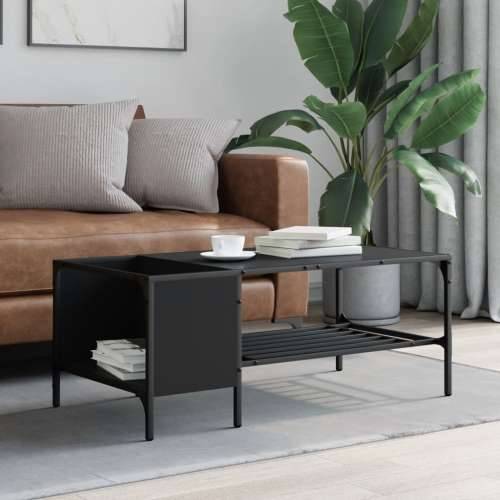 Stolić za kavu sa stalkom crni 100x51x40 cm konstruirano drvo - Crna 1 Cijena