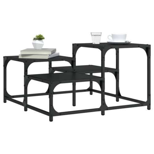 Stolić za kavu crni 68x68x40 cm od konstruiranog drva - Crna 68 x 68 x 40 cm 1 Cijena
